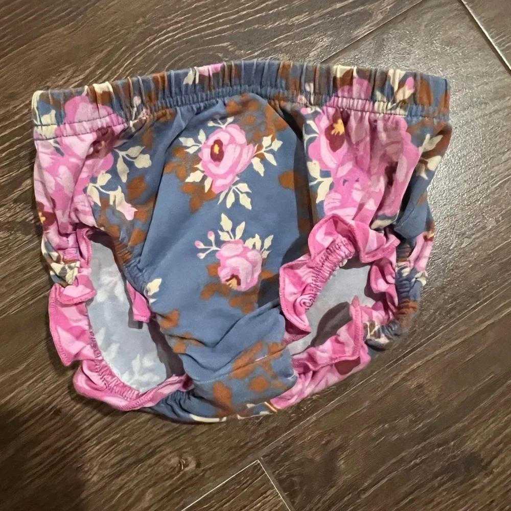 Matilda Jane Floral Diaper Cover - Blue and Pink